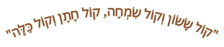 קול ששון וקול שמחה, קול חתן וקול כלה